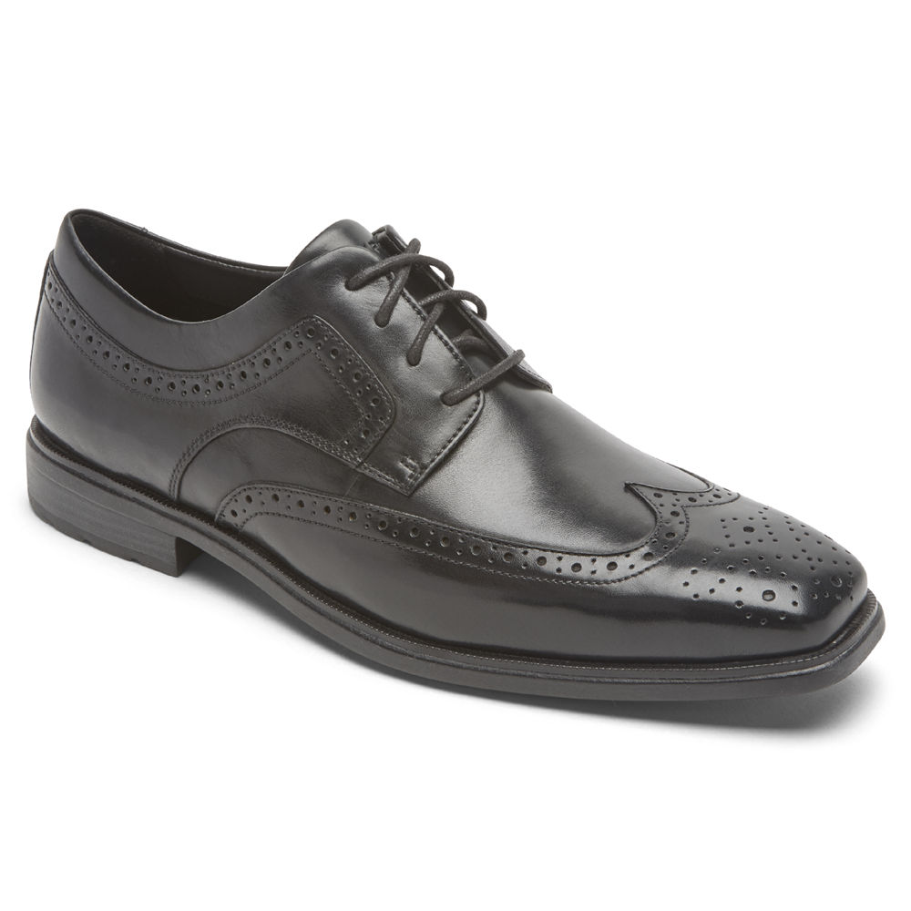 Sapatos Sociais Rockport Homem Pretas - Dres Sports Business 2 Wingtip - 41203QFZX